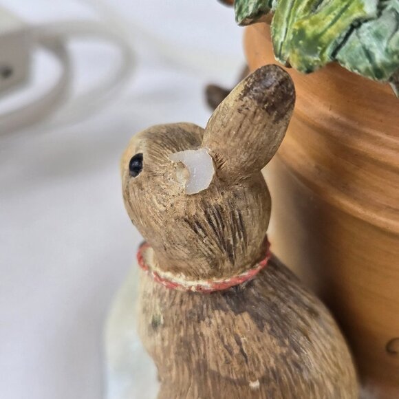 Maarjolein Bastin Bunny Rabbit Garden Pot Lamp Base No Shade Electric WORKS - Picture 7 of 14